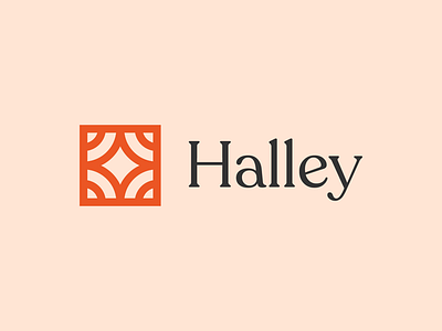 Halley Logo brand clothing design fashion icon identity line logo minimal retail