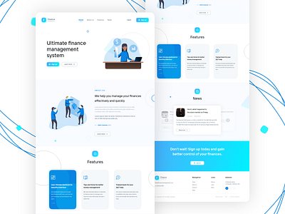 Finance Management adobexd design landing landingpage minimal ui ui ux ui design uidesign uiux user experience user interface user interface design ux uxdesign uxui web web design website xd