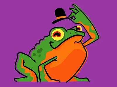 Toad drawlloween procreate frog halloween illustration toad