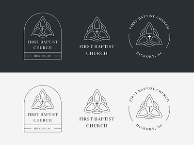 First Baptist Church Logo Design badge logo brand brand identity branding church church logo logo logo design logos minimal modern modern branding modern design modern logo monoline