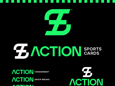Action Sports Cards brand branding cards design icon icons logo mark sports sports cards