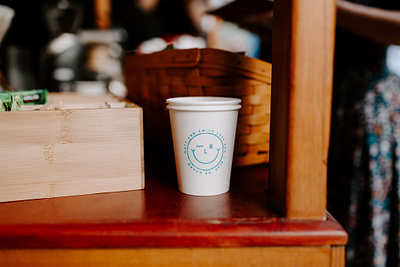 Wedding Coffee Cups coffee cups happy face logo reception stamp wedding