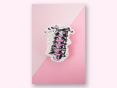 Spine Slime Sticker branding digital design illustration illustration digital pink slime sticker vinyl sticker
