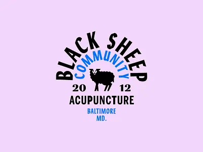 Black sheep badge black icon logo punk sheep