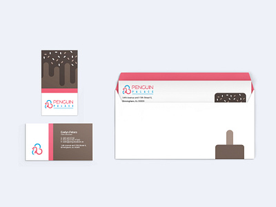 Penguin Palace cards branding design