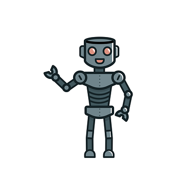 FIL illustration robot vector weekly warm up