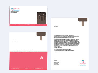 Penguin Palace letter square branding design