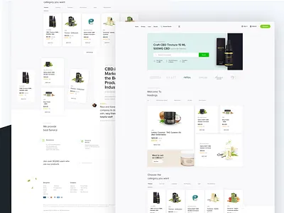 Experts in CBD - Landing Page ecommerce ecommerce shop food interface landing landing page product shop skin ui uiux ux web