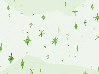 Snowflakes in Green digital digital illustration green hand drawn shape snowflakes texture
