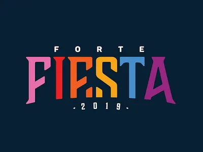 Forte Fiesta Logo branding design logo typography vector