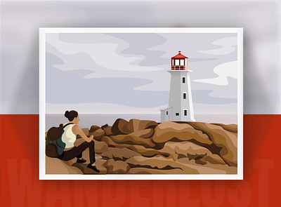 Hello Lighthouse postcard - Wanderlust bright darkness landscape lighthouse postcard scenic sea solo sunny sunny day traveler trvael view