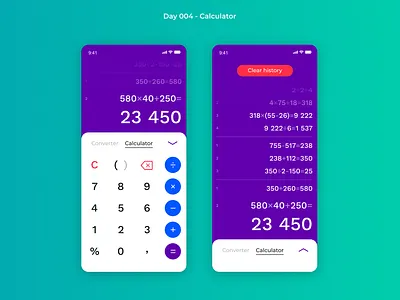 #DailyUI 004 - Calculator app calculator dailyui illustraion ui ux