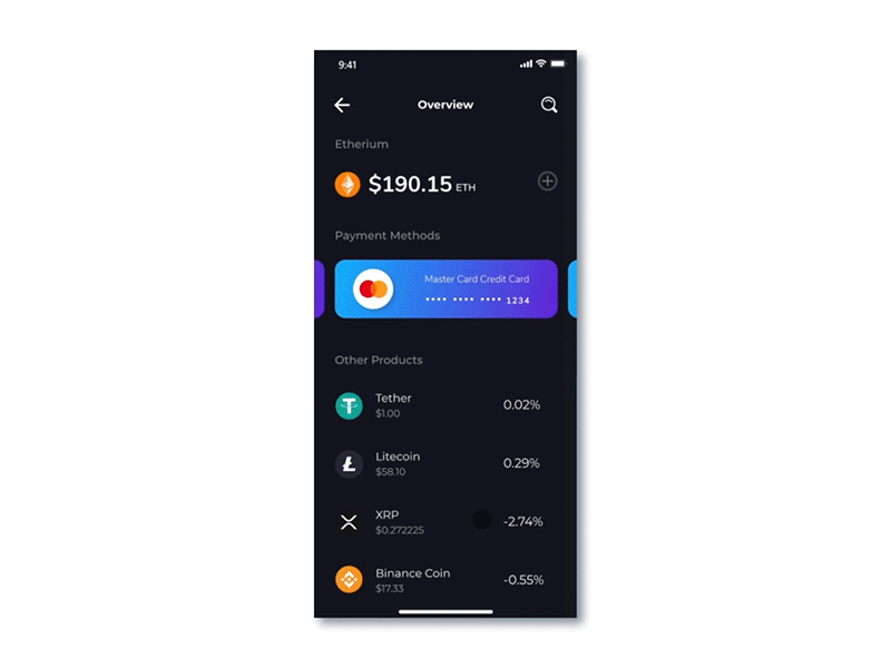 Griffex Night Mode adobexd bitcoin bitcoin wallet blockchain crypto crypto wallet cryptocurrency ico sto ui