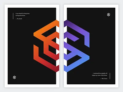 Smith + Crown • Exploring the brand's duality branding creative crypto cryptocurrency illustration logo poster print