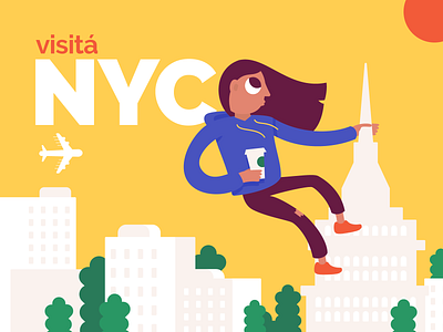 Visit NYC 🇺🇸 coffee illustrator ilustracion nyc travel travel agency vector