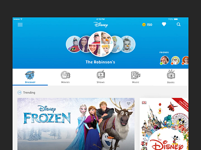 Disney App Concept app ui