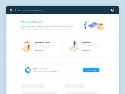 Inprofile • Welcome illustration ui