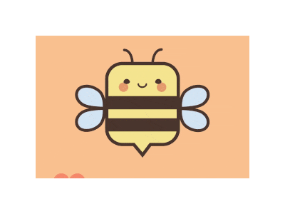 Animation - Bee Love 💛 animation bee branding graphic illustration love sticker