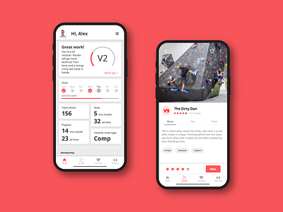 Bouldering Gym UI adobe xd app bouldering climb climbing design gym indoor ios iphone 11 iphone x mobile rock rock climbing ui ui ux ux