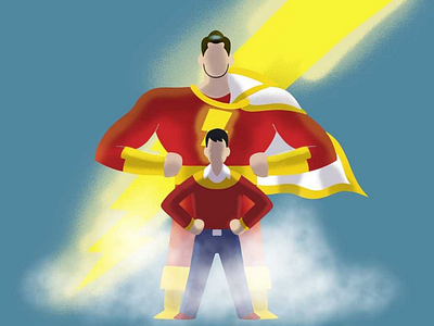 Shazam! dc comics illustration infinite painter minimalist shazam