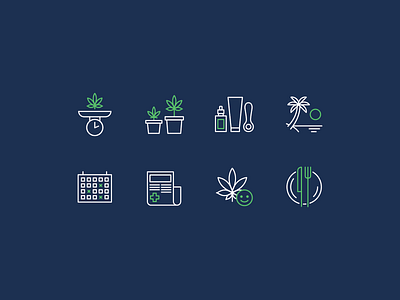 Cannabis Icons cannabis icon icon set iconography illustration marijuana vector weed