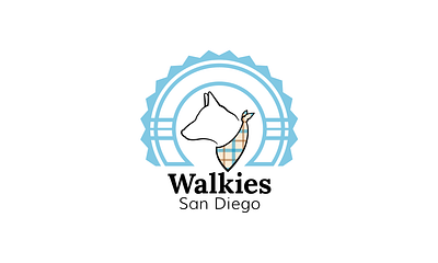 Logo Design - Walkies San Diego brand design dog identity logo vector walkies san diego