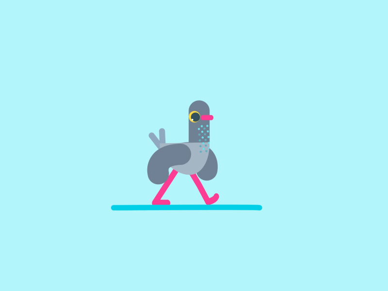 Bird Animation 2d animation animated gif animation art design gif illustration illustrator motion vector