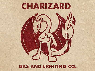 Pokemon 006 - Charizard logo logo design pokemon vintage