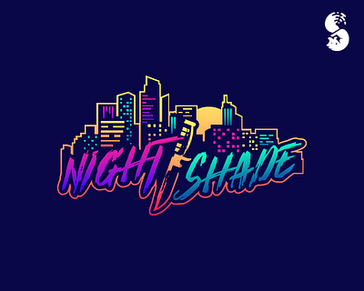 NightShade Logo 80s style city cityscape logo night sunset