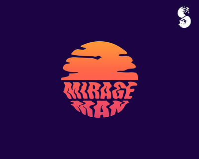 Mirage Man Logo branding desert heat identity design logo mirage sun sunset