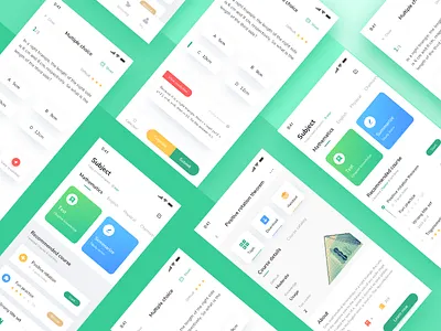 Education answer page app clean mobile simple ui