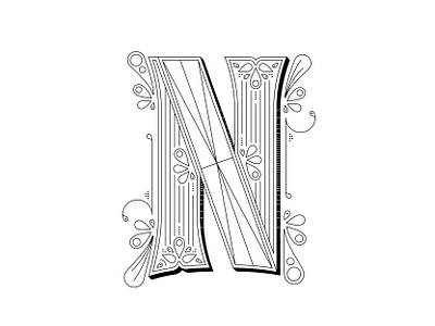 nflx 01 black dropcap flourishes illustration lettering