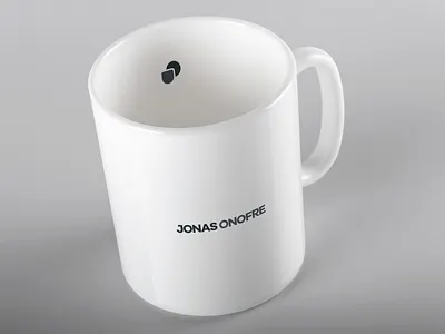 Jonas Onofre - Brand Concept Mug. brand brand identity branding design developer gamer icon logotipo logotype minimalism minimalist logo shield teacher