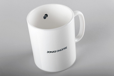 Jonas Onofre - Brand Concept Mug. brand brand identity branding design developer gamer icon logotipo logotype minimalism minimalist logo shield teacher