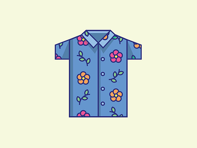 Inktober Day 10 | Pattern flower hawaiian shirt icon icon design illustration inktober pattern shirt vectober