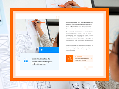 Article and testimonial design exploration article articles blog component design desktop practice quote sketch testimonial ui web