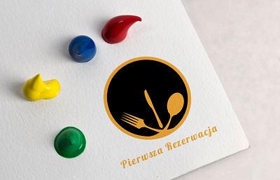 Pierwsza Rezerwacja logo 2 mu branding colorful design design food and beverage logo logo 3d logo design modern logo typography