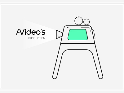 A-Videos Production camera graphic illsutration light logo production simple stroke vector videos