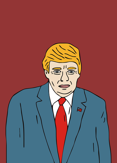 Donald Trump illustration portrait president republican vector white house