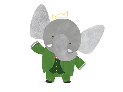 Kidlit Inktober - Day 1 Babar book illustration childrens book cute design illustration illustrator kidlitart picture book