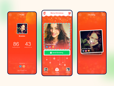 Christmas Greeting APP Design animation app christmas greeting hello product design russian ui