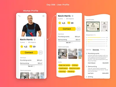 #DailyUI 006 - User Profile app dailyui illustraion profile ui ux