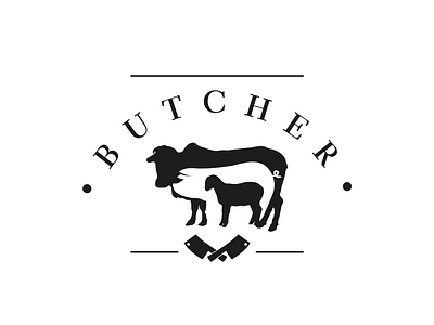 Butchers brand butchers cooperbility cow idea lamb logo meat pork