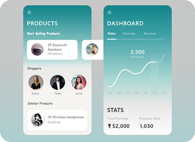 E-Commerce Mobile UI Concept app dashboard design ecommerce ecommerce app ecommerce shop electronics minimal mobile app design mobile ui product simple design statistics stats typography ui ux