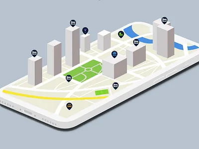 Map ilustration 3d ilustration map