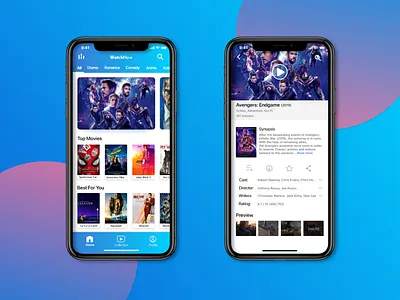 Movie Streaming App Inspired by Iflix & Imdb app design frontend developer illustration ui ui design ui ux design ux design web design website