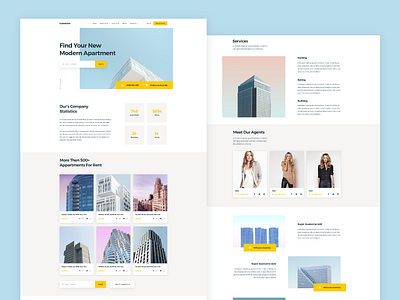 Real Estate Landing Page bootstrap landing page psd psd web template realestate ui