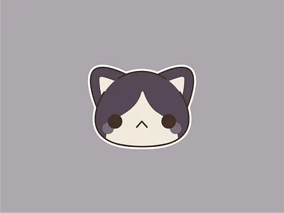 Haru anime art cat chibi cute fanart haru illustration simple vector