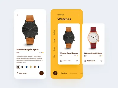 Watch App UI branding design flat typography ui 设计