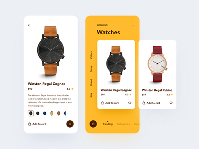 Watch App UI branding design flat typography ui 设计